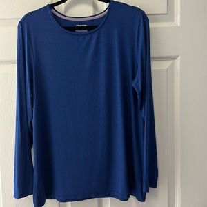 Chico’s the ultimate tee, navy blue, size 2
